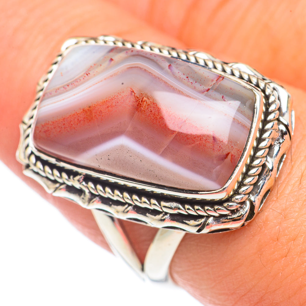 Botswana Agate Rings handcrafted by Anasilvercos - RING69494