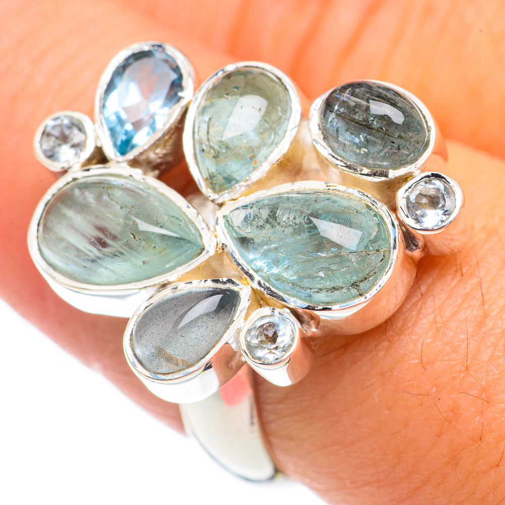 Aquamarine Rings handcrafted by Anasilvercos - RING69519