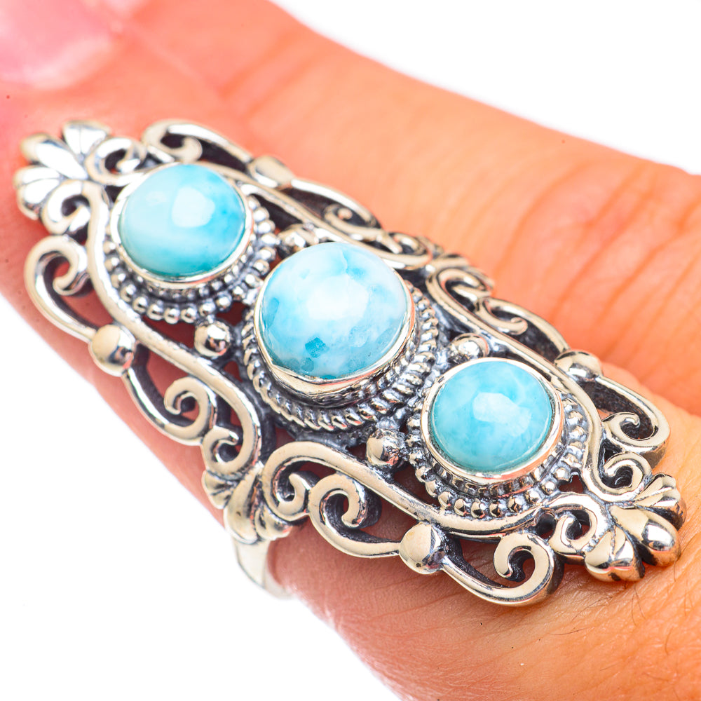 Larimar Rings handcrafted by Anasilvercos - RING69558
