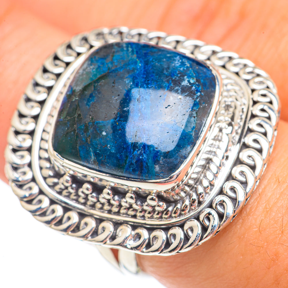 Chrysocolla In Quartz Rings handcrafted by Anasilvercos - RING69559