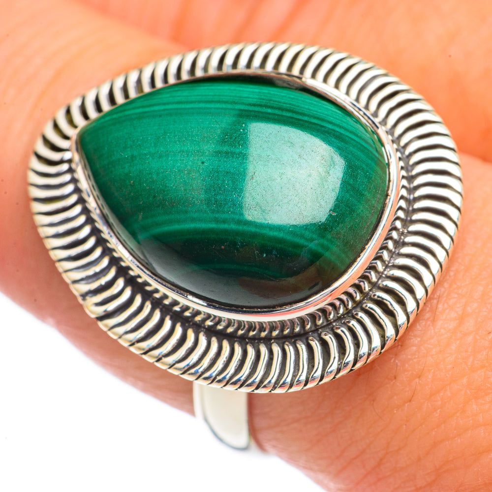 Malachite Rings handcrafted by Anasilvercos - RING69565