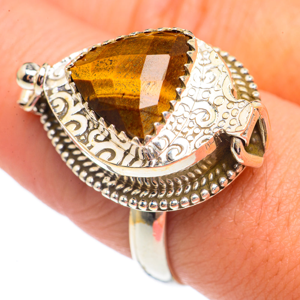 Tiger Eye Rings handcrafted by Anasilvercos - RING69572