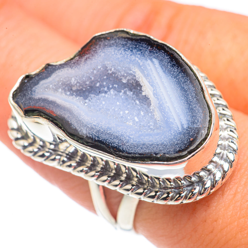 Coconut Geode Druzy Rings handcrafted by Anasilvercos - RING69587