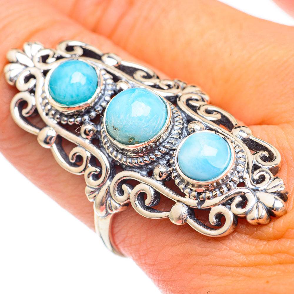 Larimar Rings handcrafted by Anasilvercos - RING69595