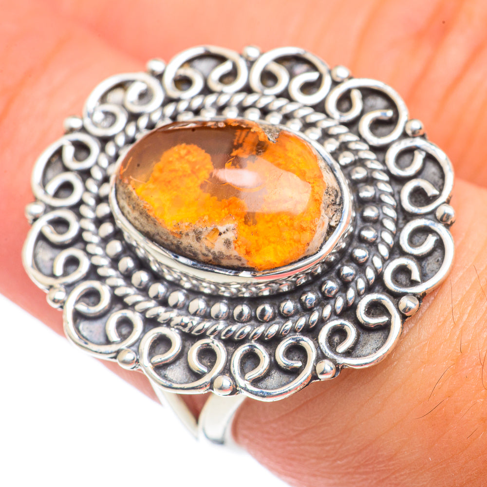 Plume Agate Rings handcrafted by Anasilvercos - RING69641
