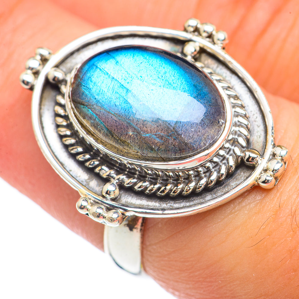 Labradorite Rings handcrafted by Anasilvercos - RING69645