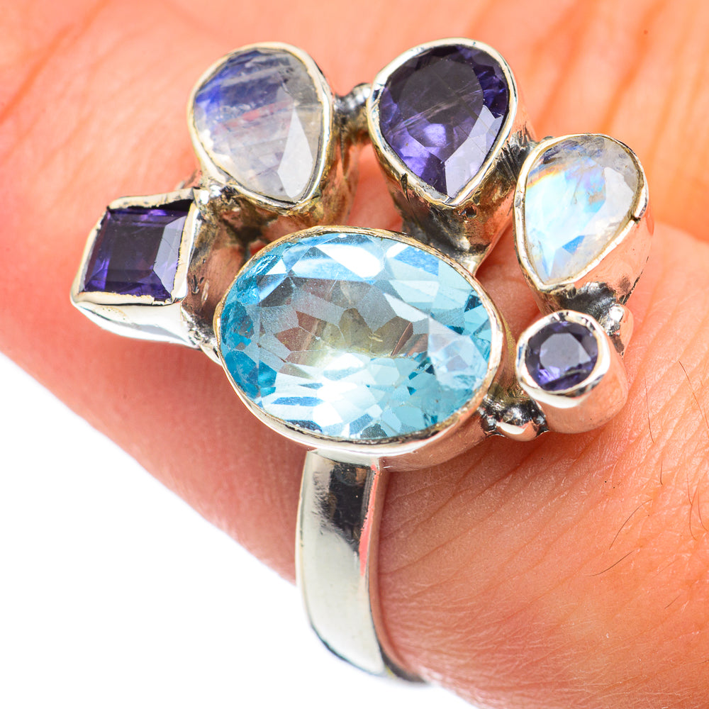 Blue Topaz Rings handcrafted by Anasilvercos - RING69649