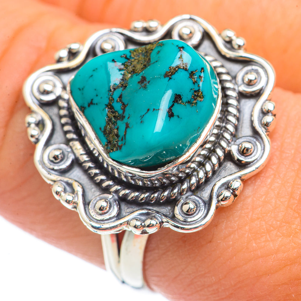Tibetan Turquoise Rings handcrafted by Anasilvercos - RING69652