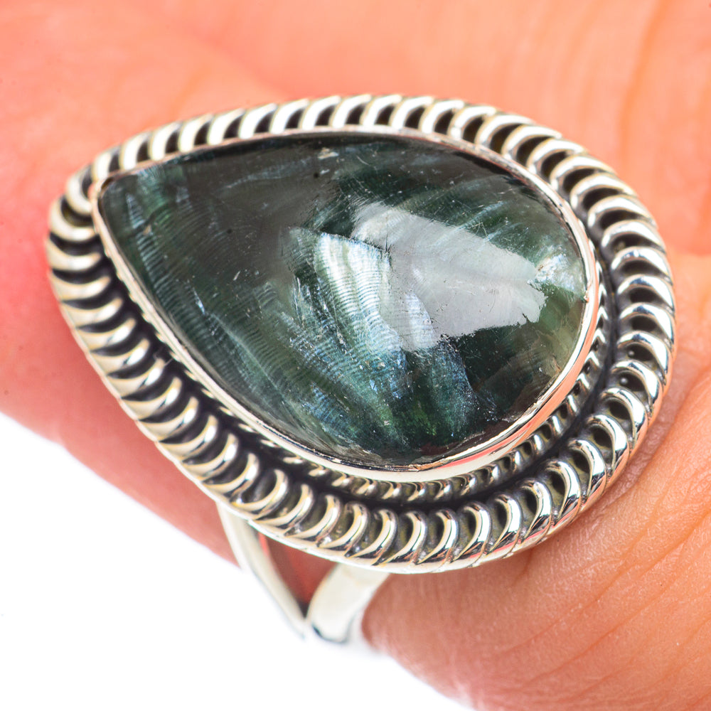 Seraphinite Rings handcrafted by Anasilvercos - RING69655