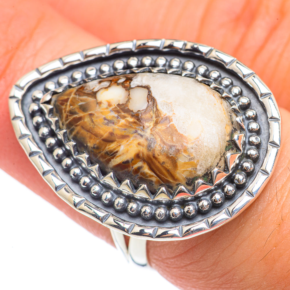 Peanut Wood Jasper Rings handcrafted by Anasilvercos - RING69656