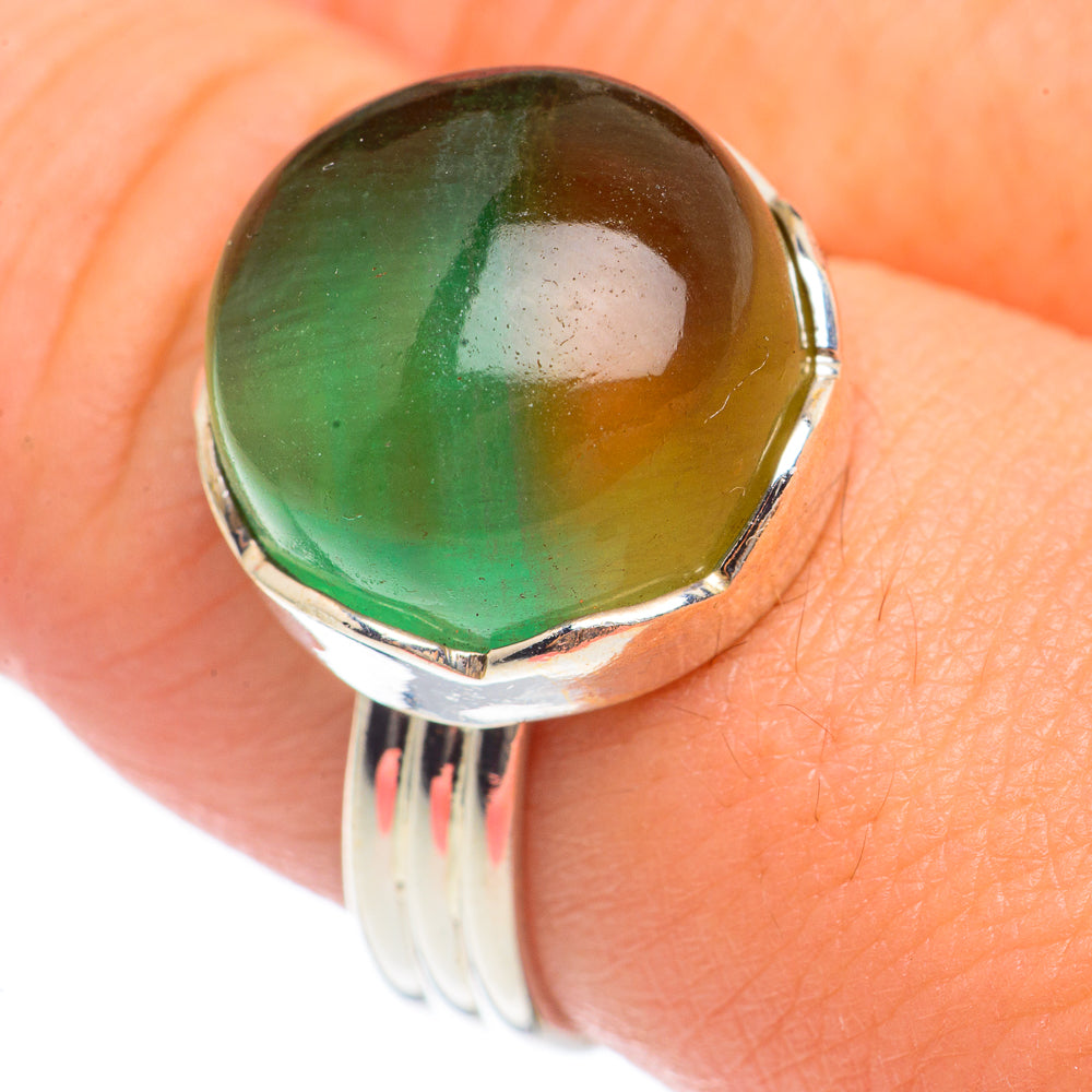 Green Fluorite Rings handcrafted by Anasilvercos - RING69683