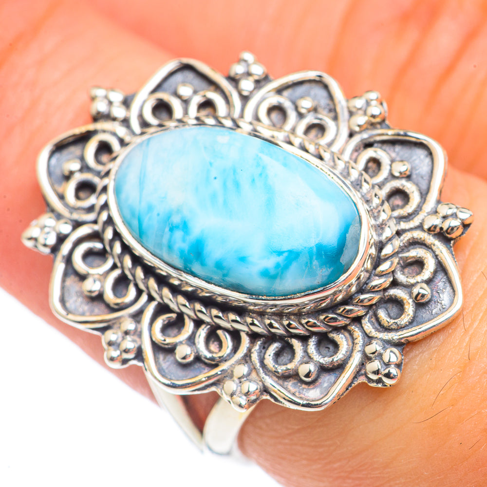 Larimar Rings handcrafted by Anasilvercos - RING69687