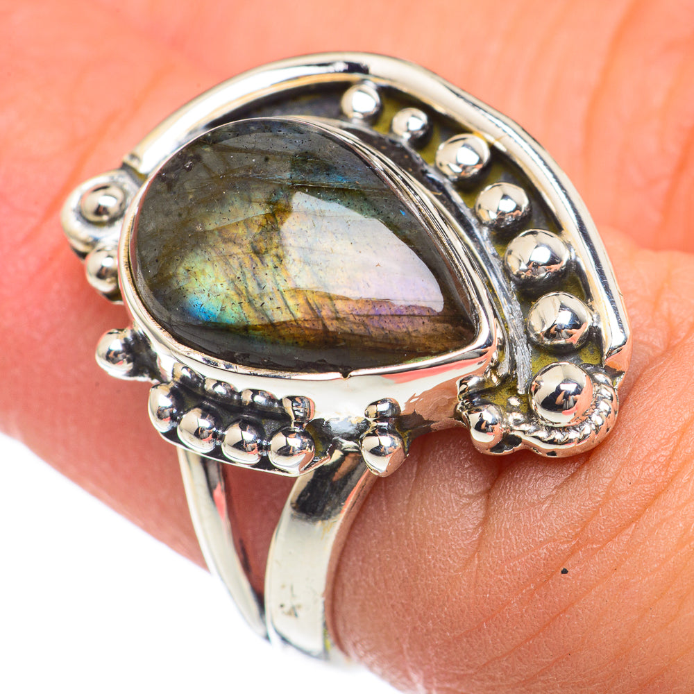 Labradorite Rings handcrafted by Anasilvercos - RING69724