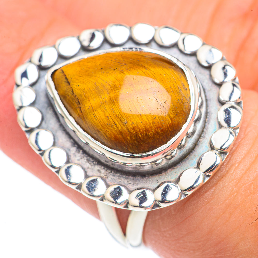 Tiger Eye Rings handcrafted by Anasilvercos - RING69737