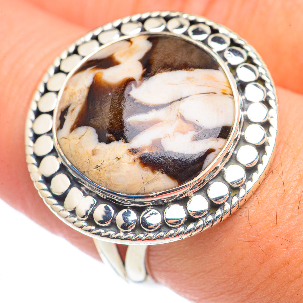 Peanut Wood Jasper Rings handcrafted by Anasilvercos - RING69740