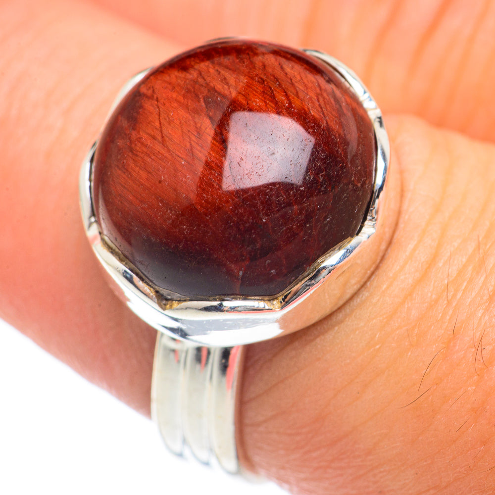 Red Tiger Eye Rings handcrafted by Anasilvercos - RING69776