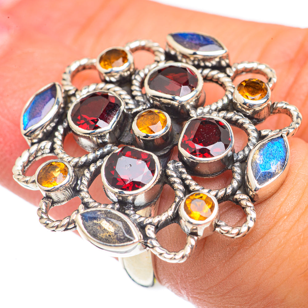 Garnet Rings handcrafted by Anasilvercos - RING69802