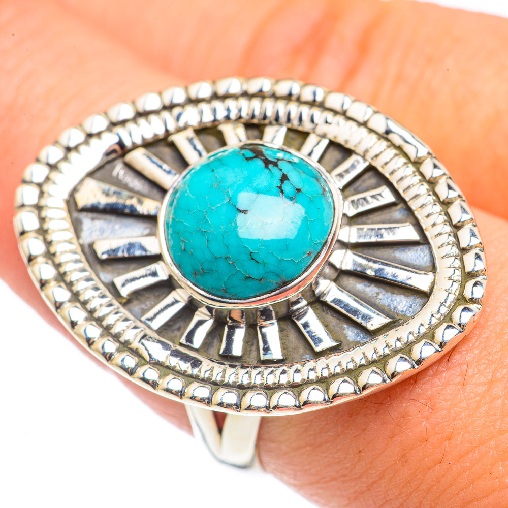 Tibetan Turquoise Rings handcrafted by Anasilvercos - RING69814