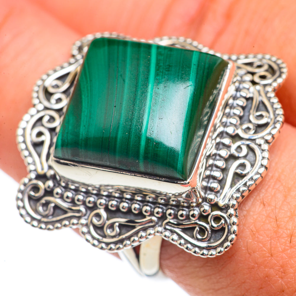Malachite Rings handcrafted by Anasilvercos - RING69821