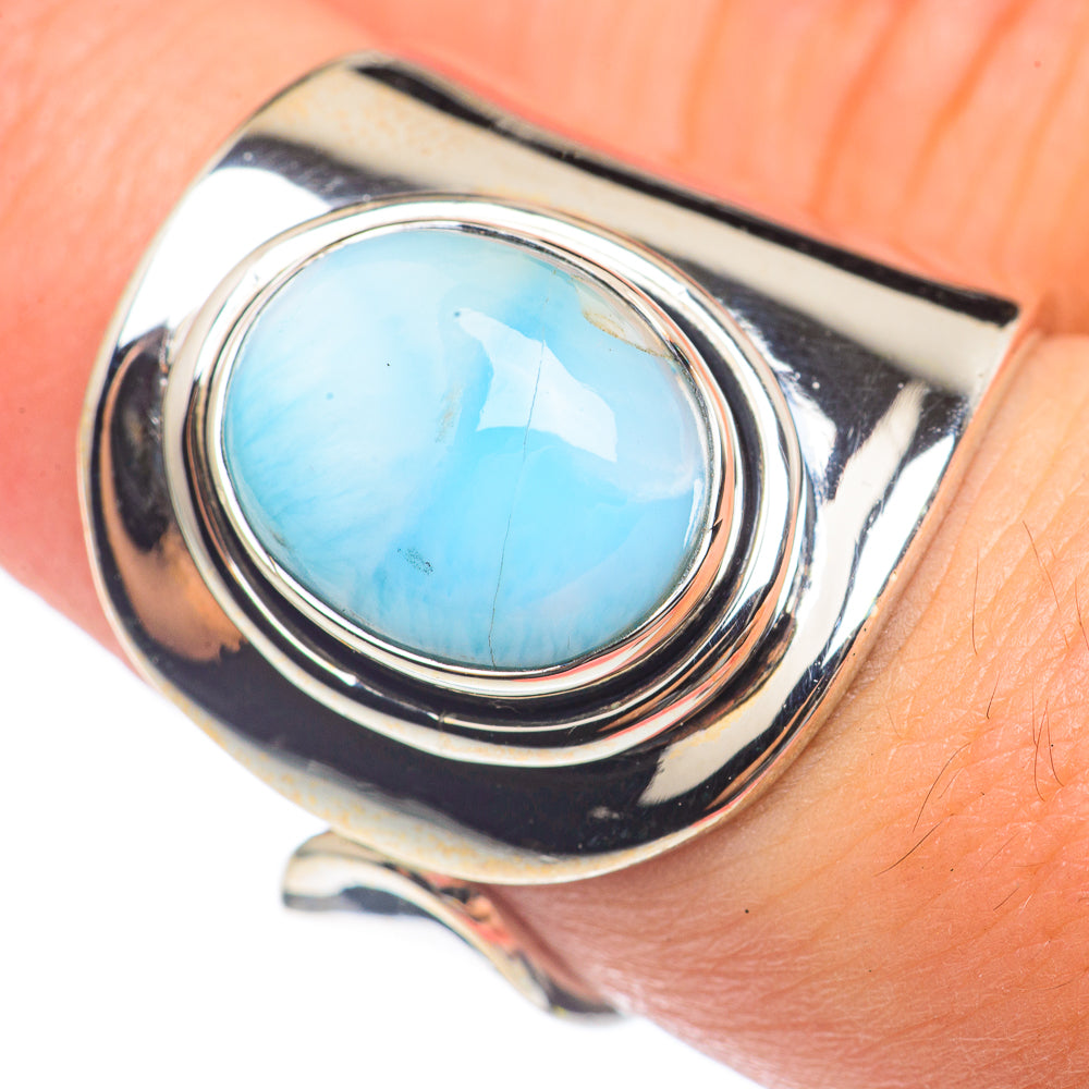 Larimar Rings handcrafted by Anasilvercos - RING69856