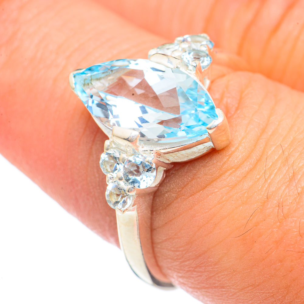 Blue Topaz Rings handcrafted by Anasilvercos - RING69858