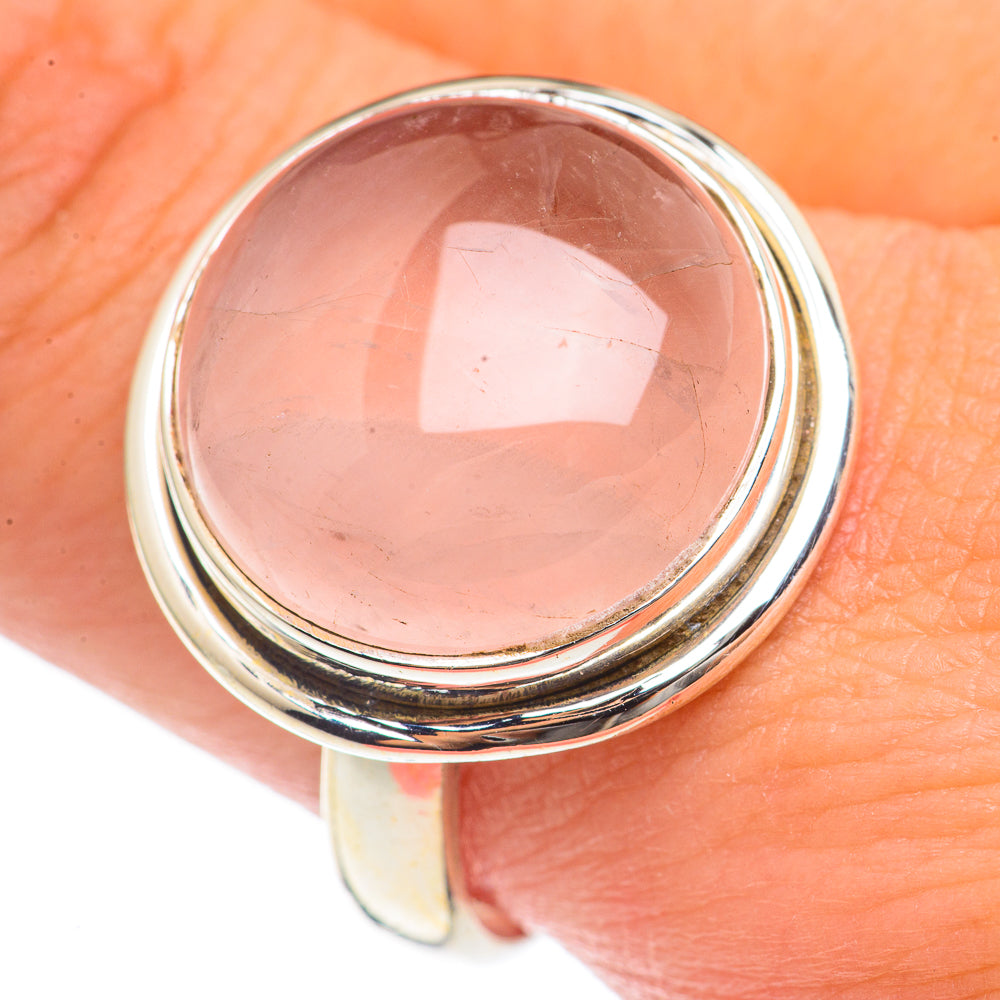 Rose Quartz Rings handcrafted by Anasilvercos - RING69873
