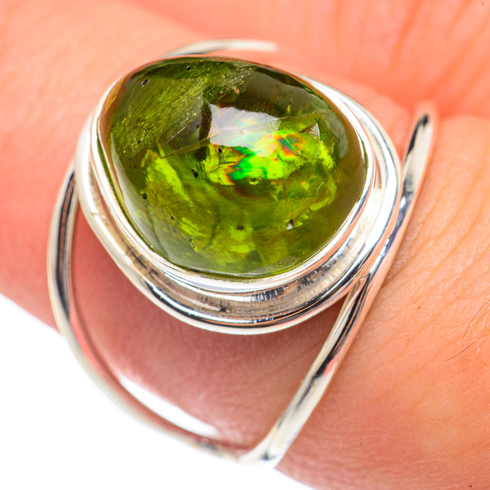 Green Tourmaline Rings handcrafted by Anasilvercos - RING69900