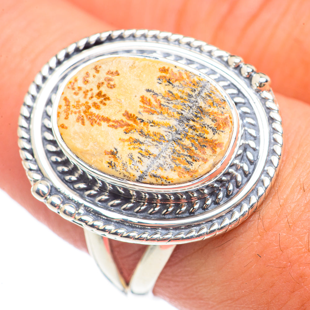 Germany Psilomelane Dendrite Rings handcrafted by Anasilvercos - RING69905