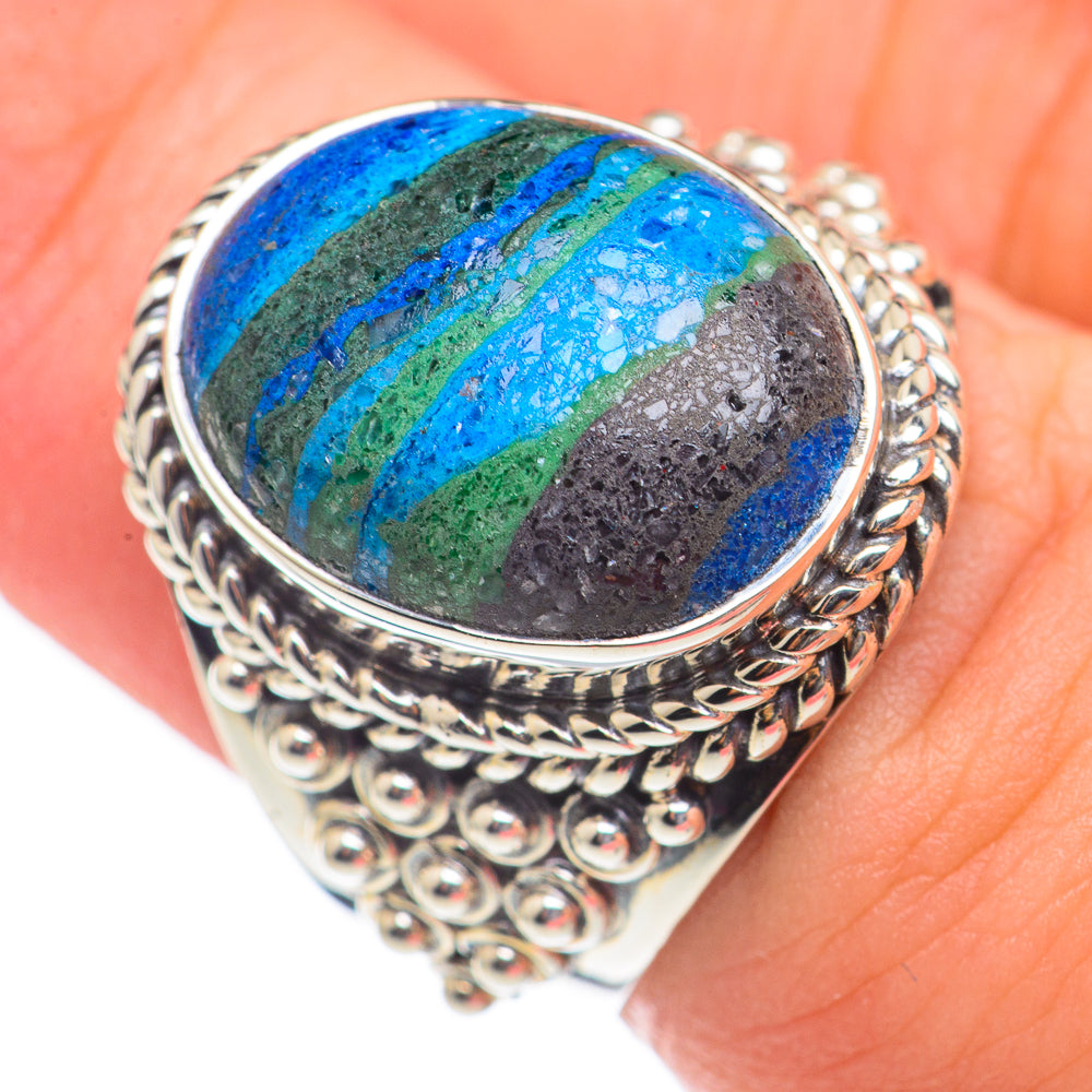 Rainbow Calsilica Rings handcrafted by Anasilvercos - RING69920