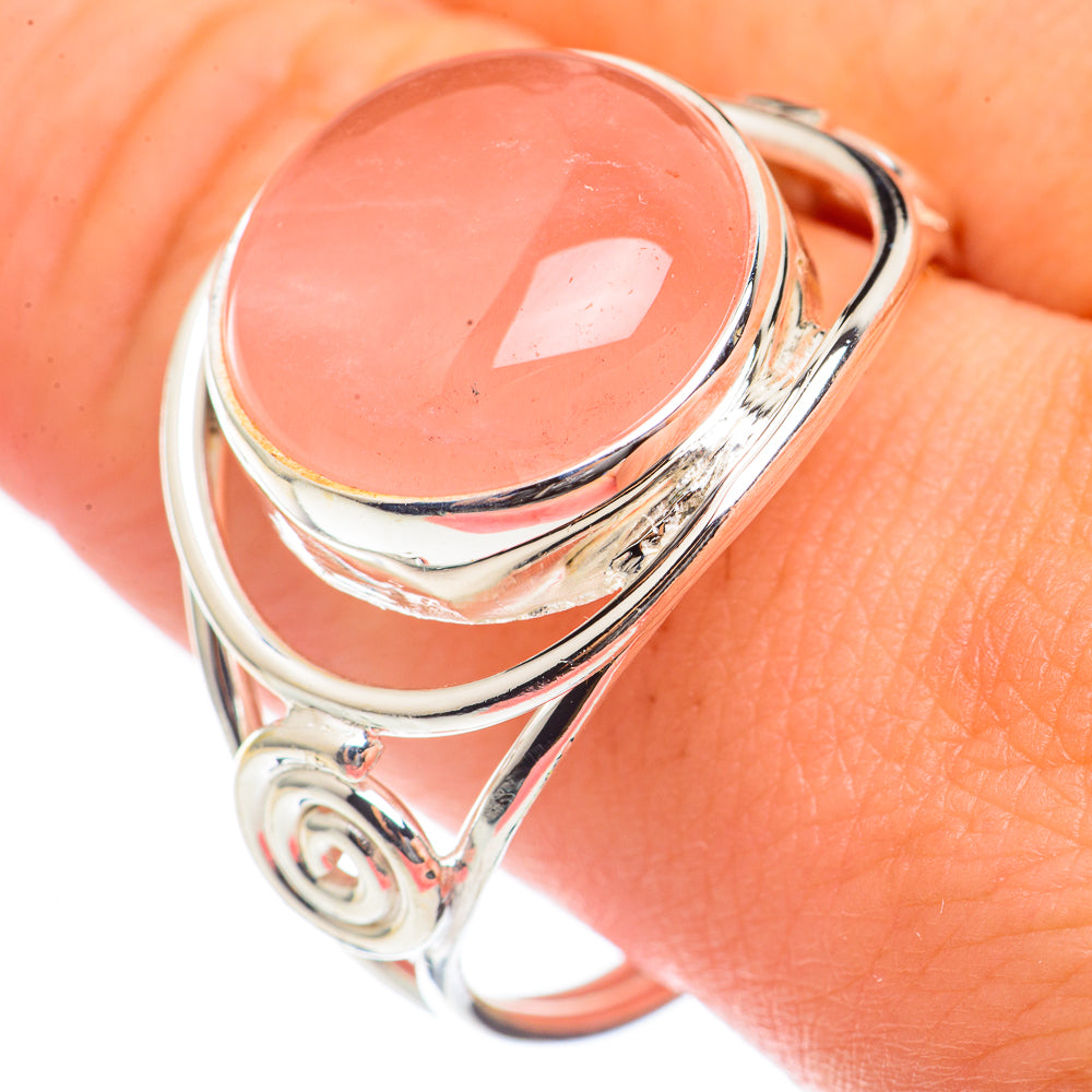 Rose Quartz Rings handcrafted by Anasilvercos - RING69933