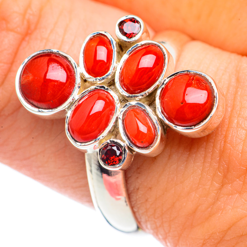 Red Onyx Rings handcrafted by Anasilvercos - RING69937