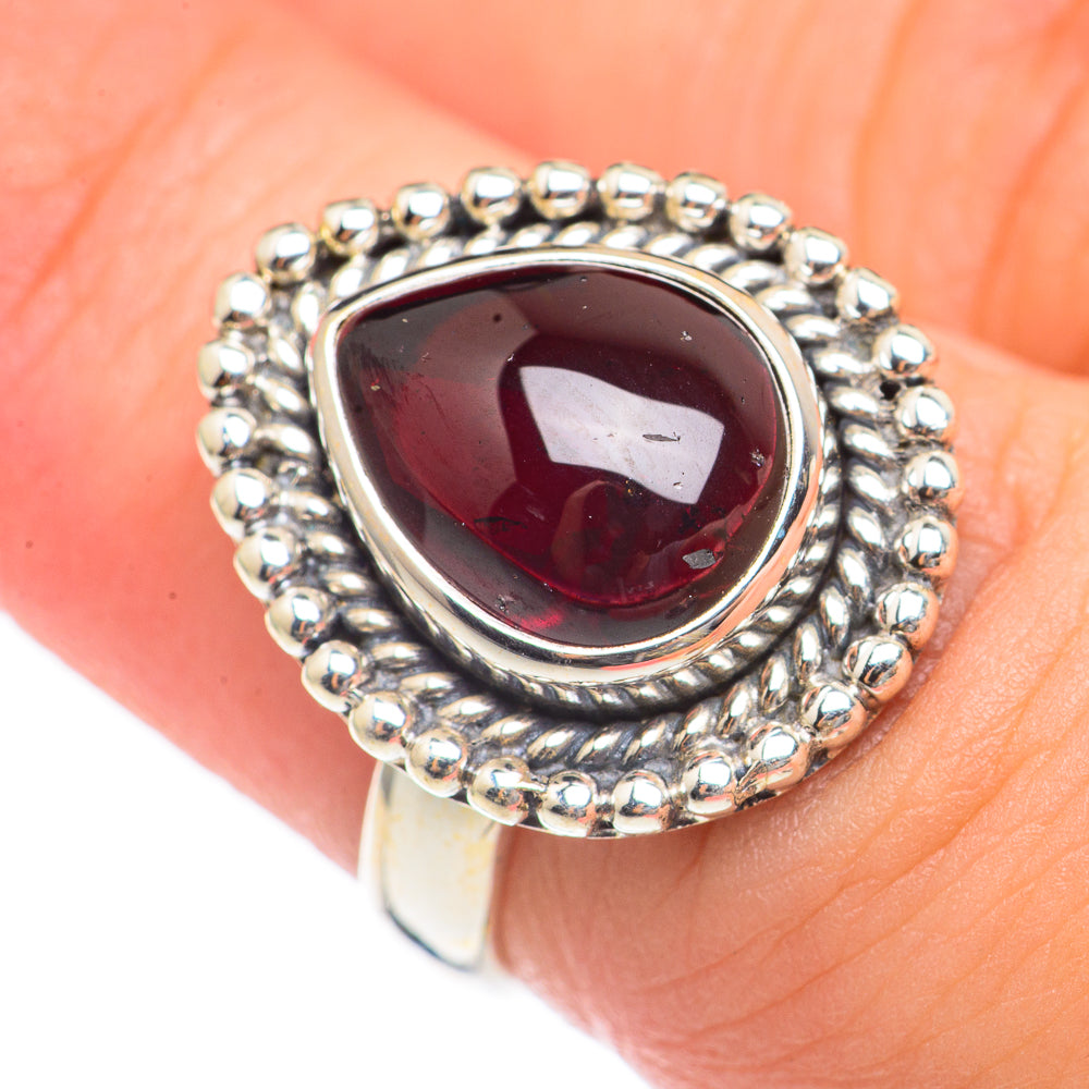 Garnet Rings handcrafted by Anasilvercos - RING69972
