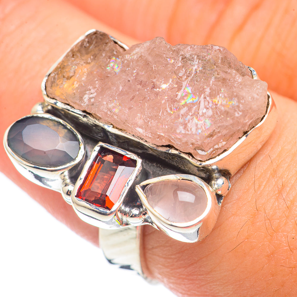 Rose Quartz Rings handcrafted by Anasilvercos - RING70002