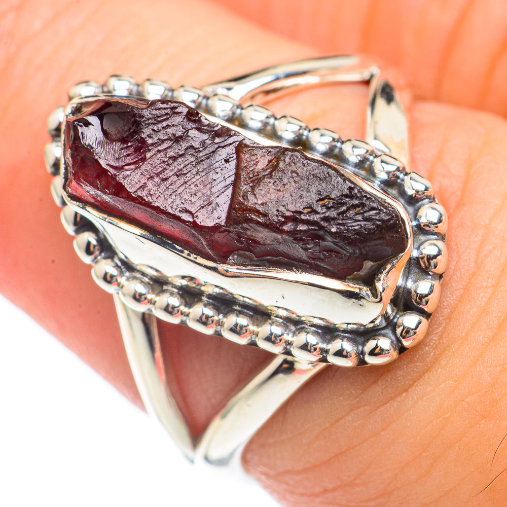 Garnet Rings handcrafted by Anasilvercos - RING70004