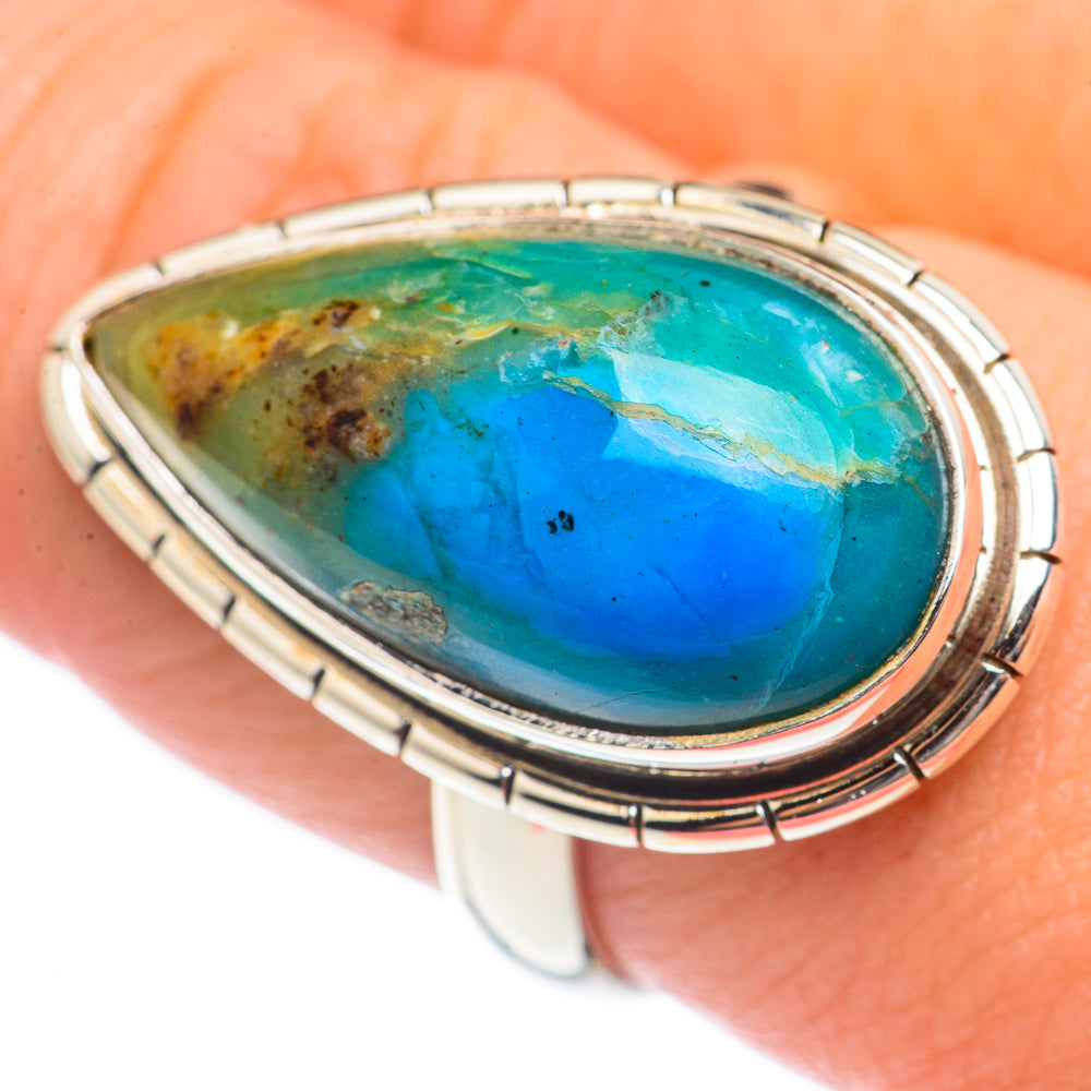 Chrysocolla Rings handcrafted by Anasilvercos - RING70018
