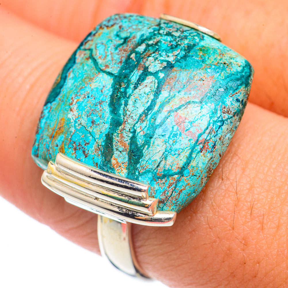 Chrysocolla Rings handcrafted by Anasilvercos - RING70024