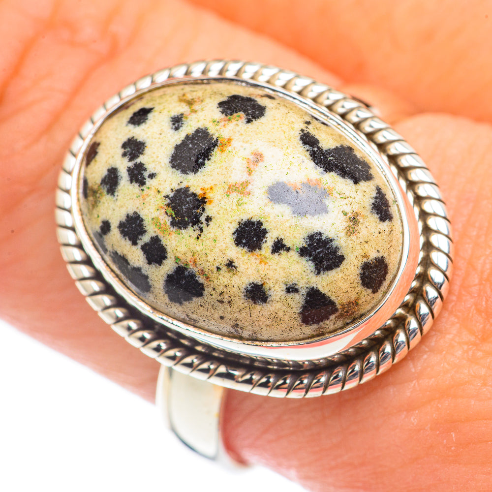 Dalmatian Jasper Rings handcrafted by Anasilvercos - RING70031