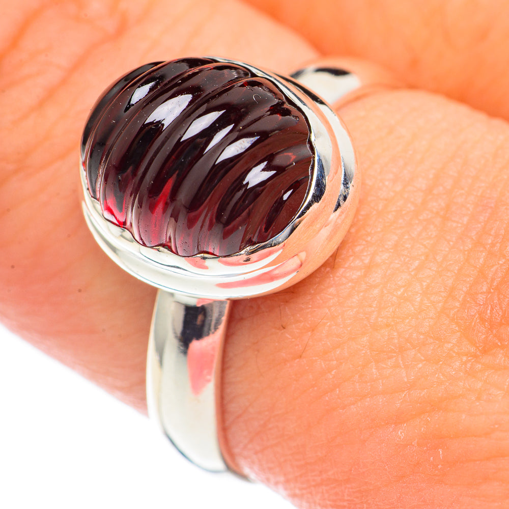 Garnet Rings handcrafted by Anasilvercos - RING70039