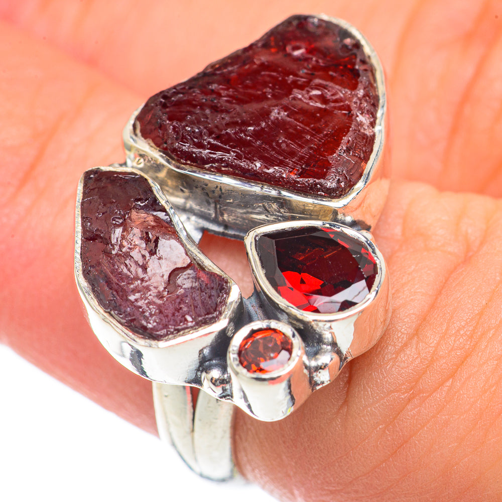 Garnet Rings handcrafted by Anasilvercos - RING70040