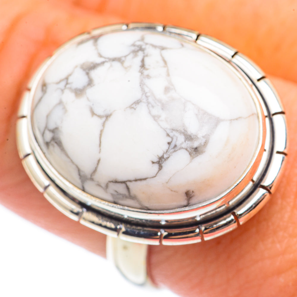 Howlite Rings handcrafted by Anasilvercos - RING70048
