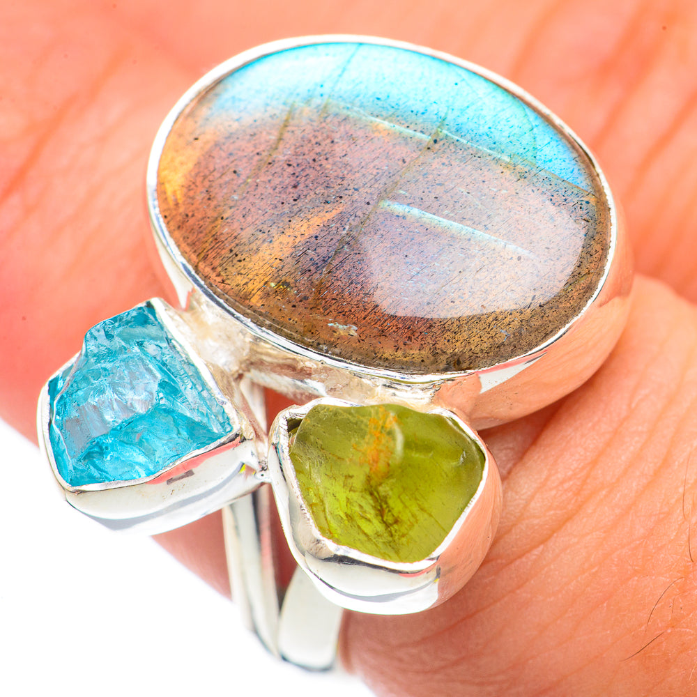 Labradorite Rings handcrafted by Anasilvercos - RING70054
