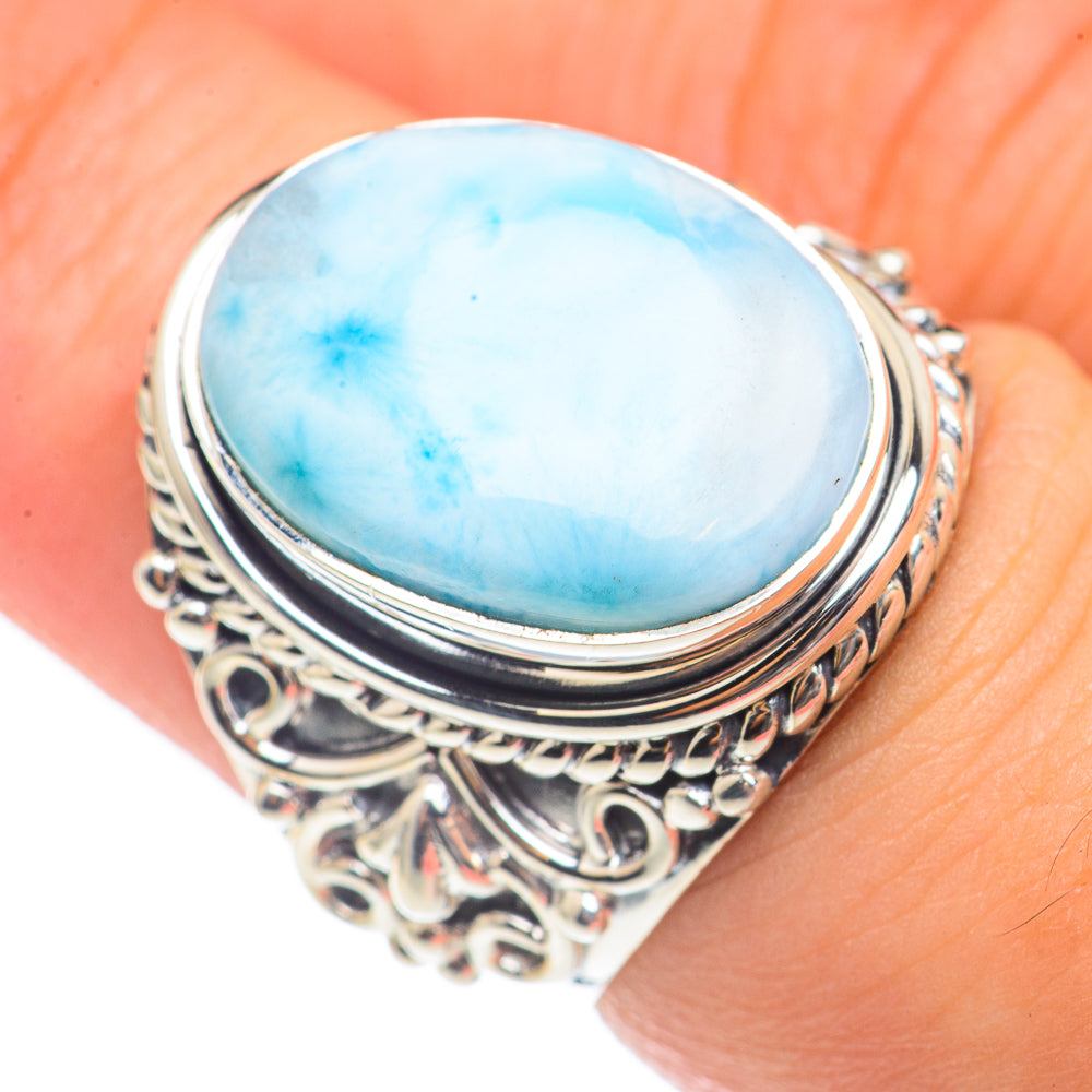 Larimar Rings handcrafted by Anasilvercos - RING70055