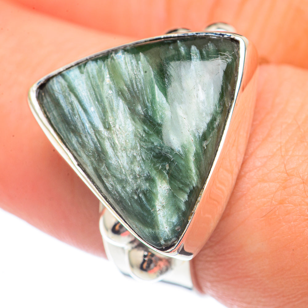 Seraphinite Rings handcrafted by Anasilvercos - RING70061