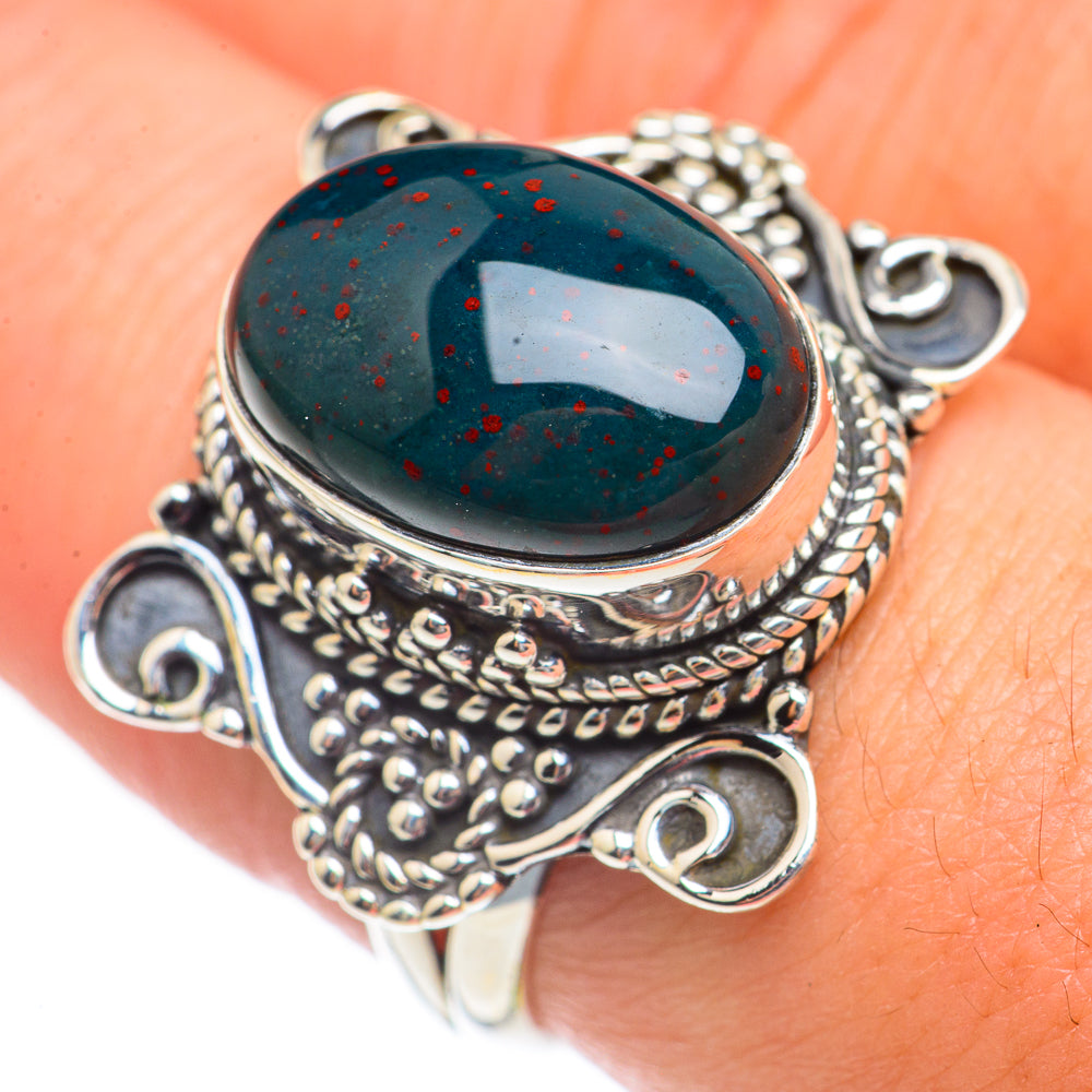 Bloodstone Rings handcrafted by Anasilvercos - RING70062