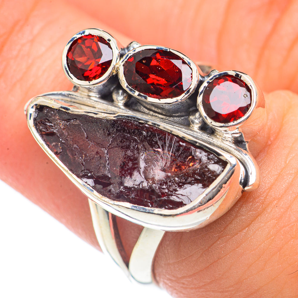 Garnet Rings handcrafted by Anasilvercos - RING70075