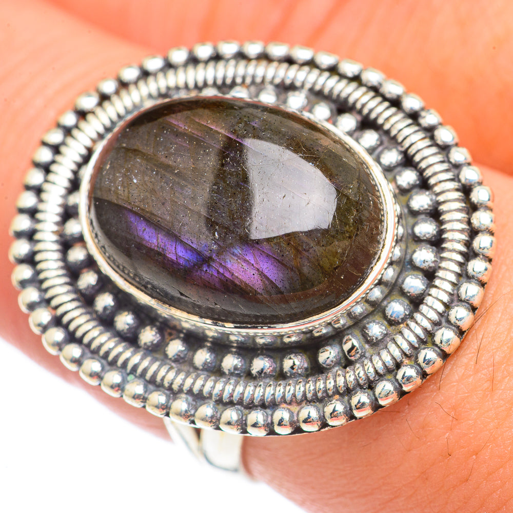 Labradorite Rings handcrafted by Anasilvercos - RING70077