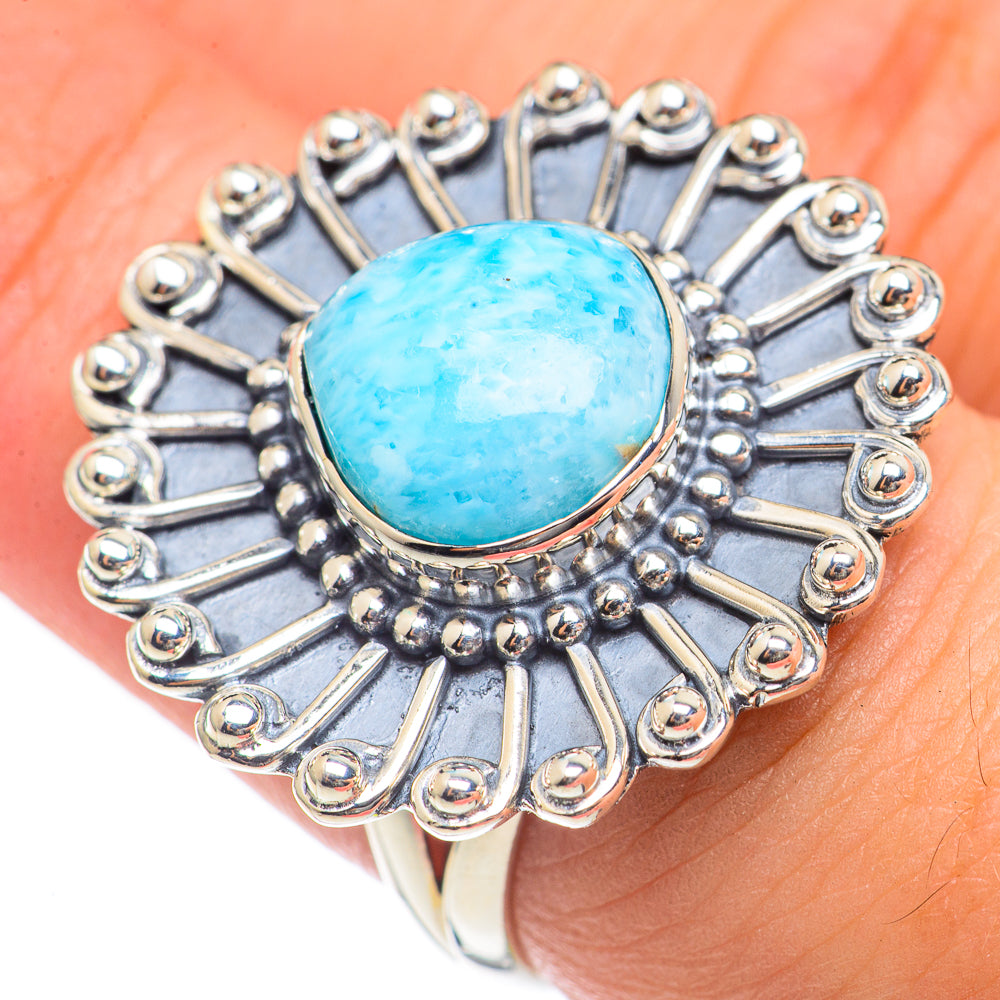 Larimar Rings handcrafted by Anasilvercos - RING70087
