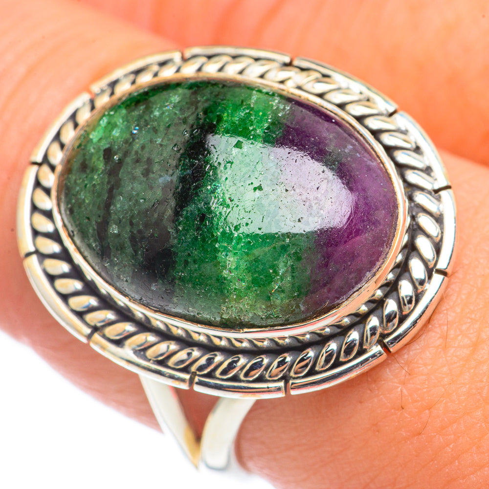 Ruby Zoisite Rings handcrafted by Anasilvercos - RING70091
