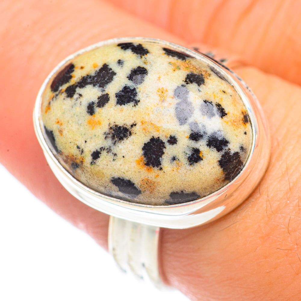 Dalmatian Jasper Rings handcrafted by Anasilvercos - RING70095