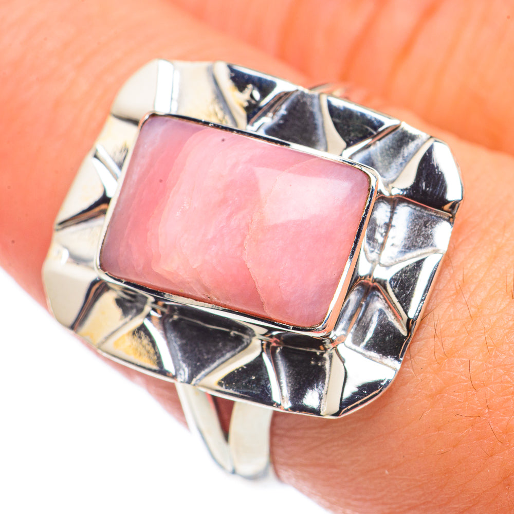 Pink Opal Rings handcrafted by Anasilvercos - RING70102
